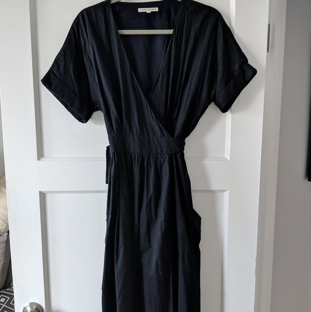 Label of Love Indigo Wrap Kimono Dress
